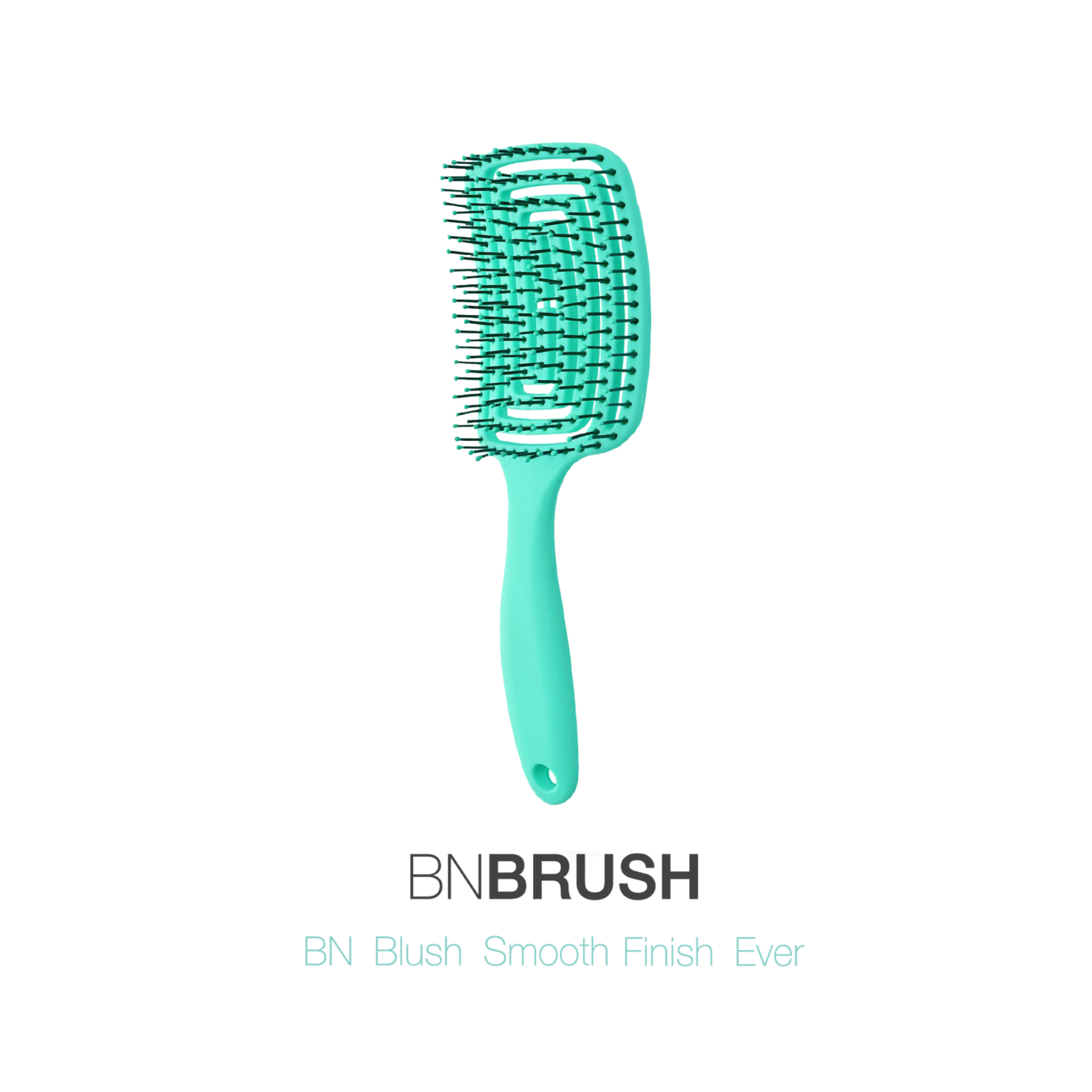หวีพรีเมียม BN Blush รุ่น Smooth Finish Ever สีฟ้า หวีแปรงแบน หวีผมตรงเรียบลื่น ลดผมพันกัน