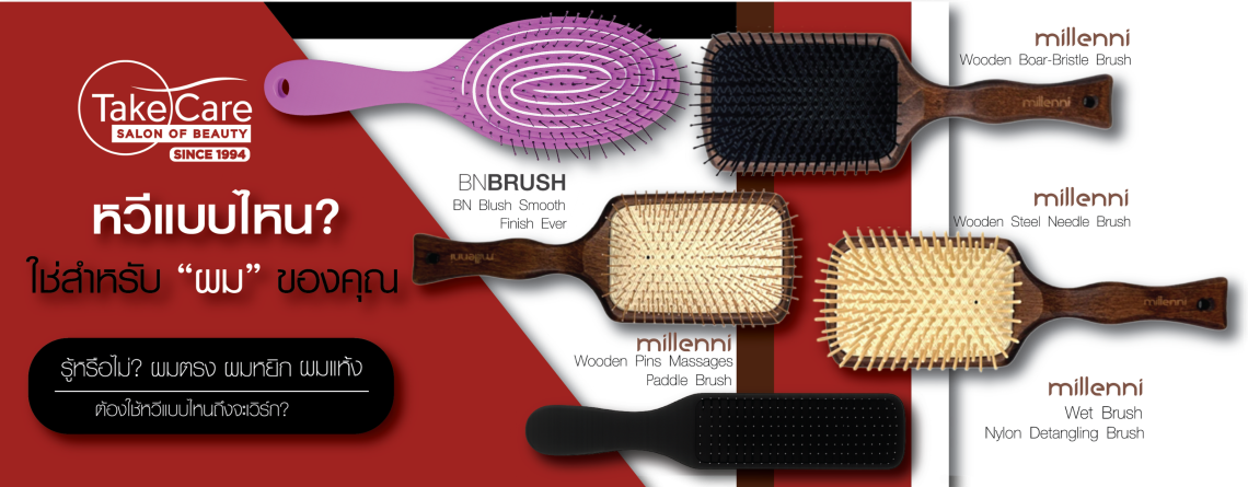 รวมหวีพรีเมียม BN Blush และ Millenni เลือกหวีให้เหมาะกับผมของคุณ ผมตรง ผมหยิก ผมแห้ง ผมพันกัน