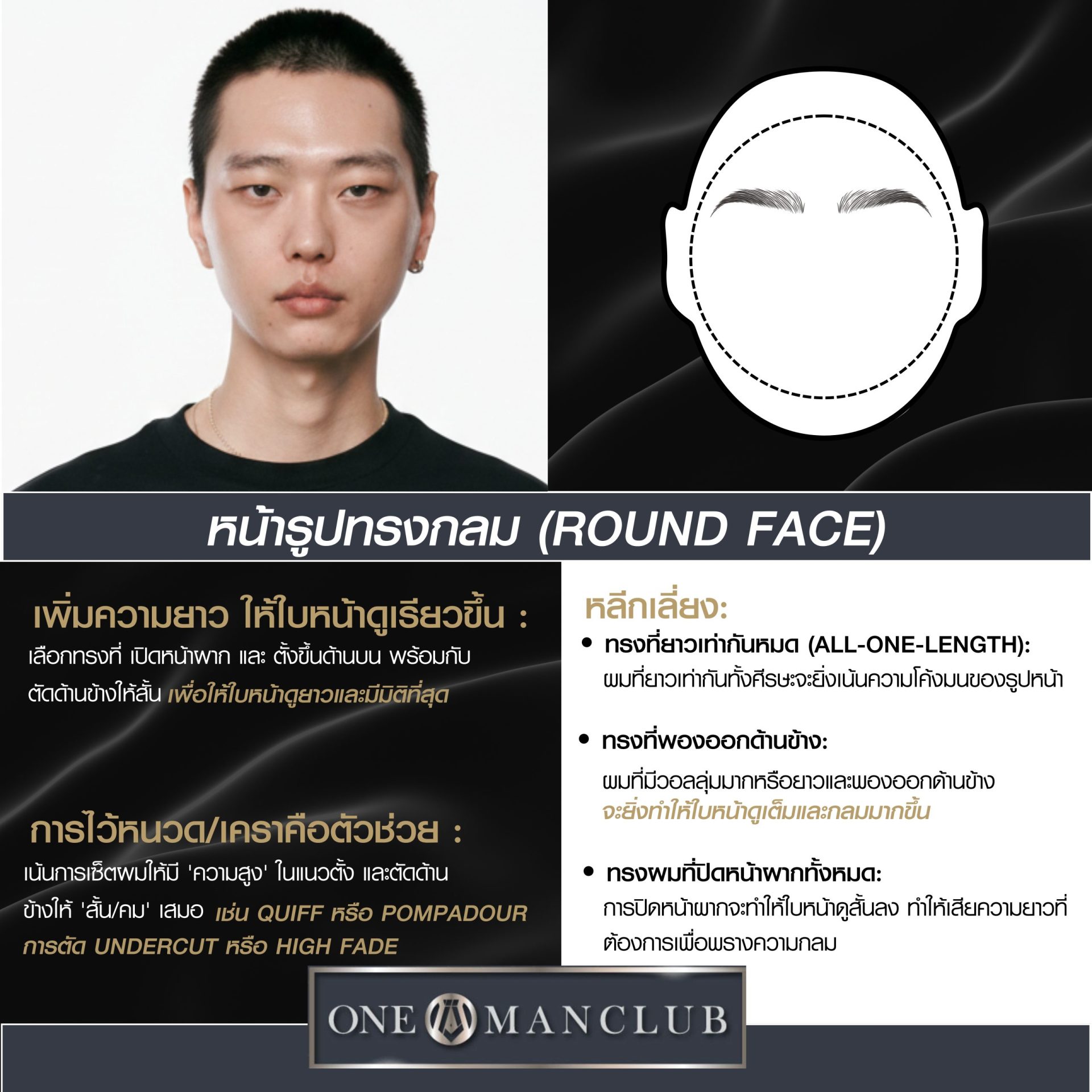 ผู้ชายหน้าทรงกลม