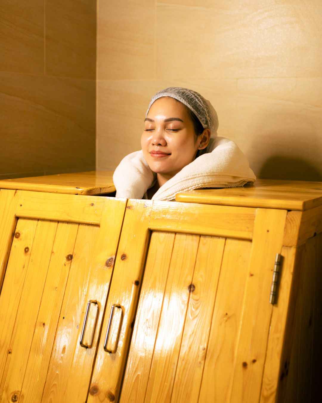 Thai herbal steam box paired with massage and spa treatment