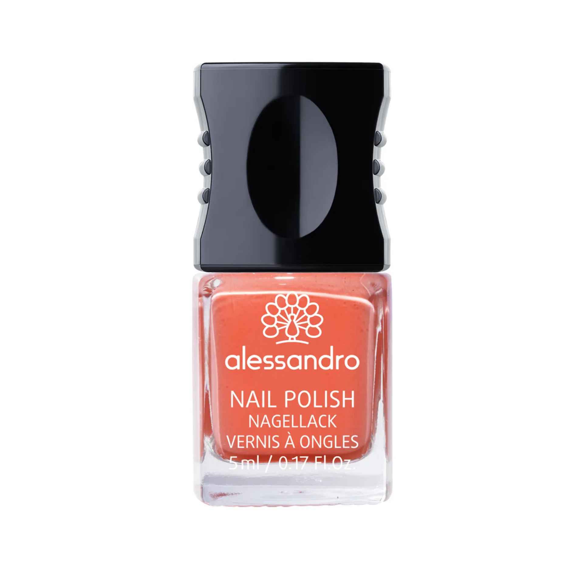 ยาทาเล็บ alessandro สีส้มพีช (Peach) ขนาด 5ml ขวดเล็ก กะทัดรัด พกพาสะดวก