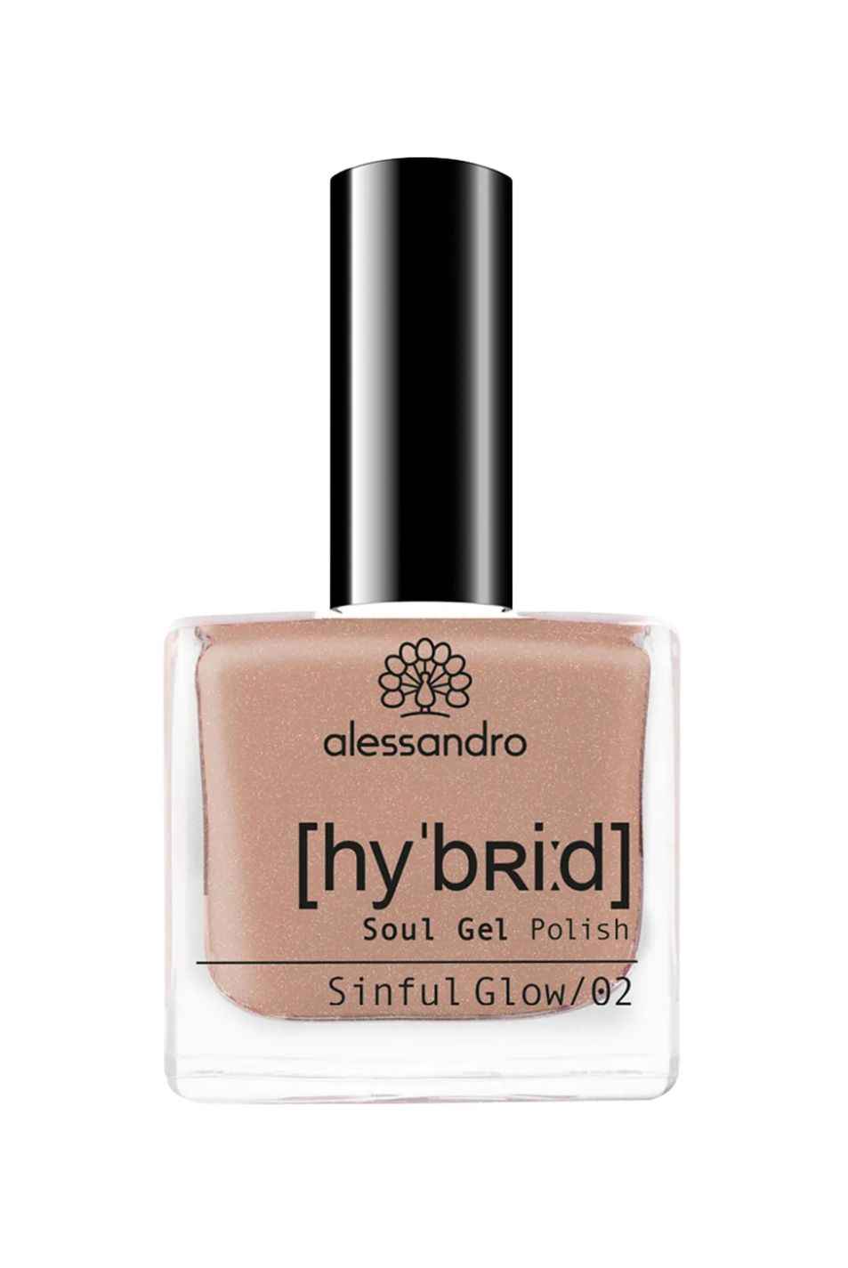 ยาทาเล็บเจล Alessandro hybrid สีเบจชิมเมอร์ Sinful Glow ติดทนนาน