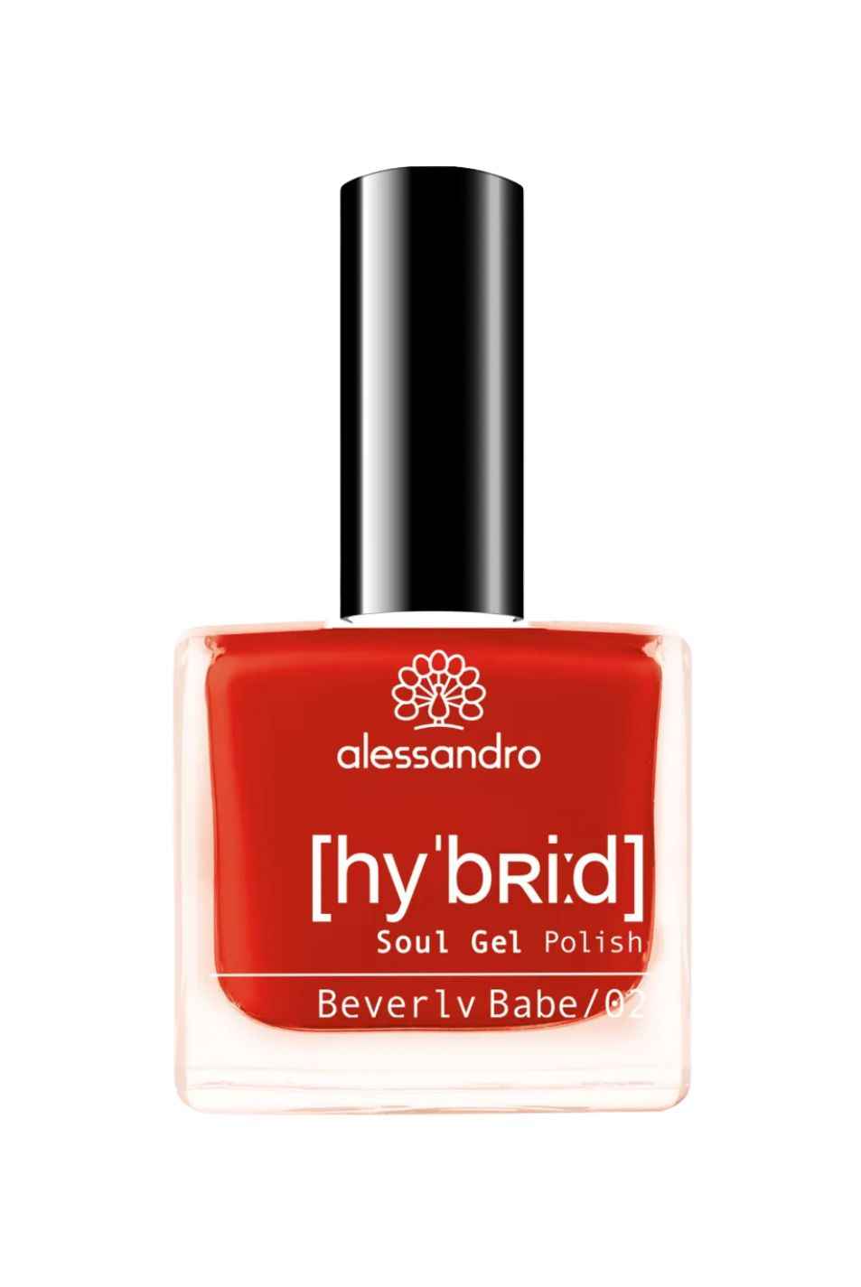 ยาทาเล็บเจล Alessandro hybrid สีแดงสด Beverly Babe ติดทนนาน