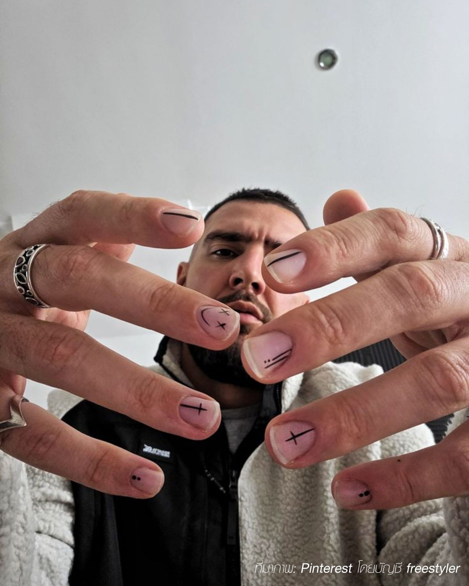 Minimalist bare nail art designs for men