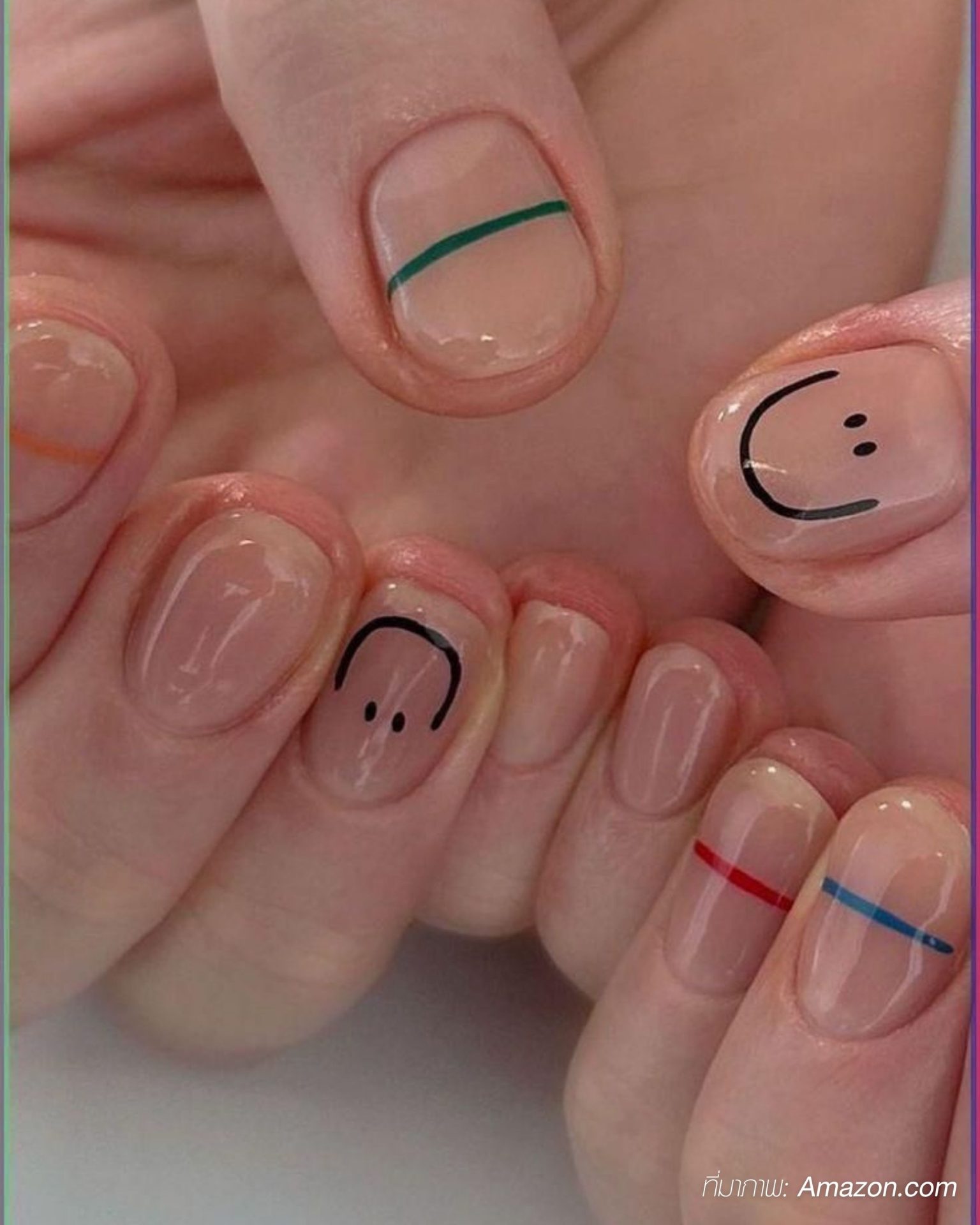 Men's minimalist line nail art for a simple yet standout look