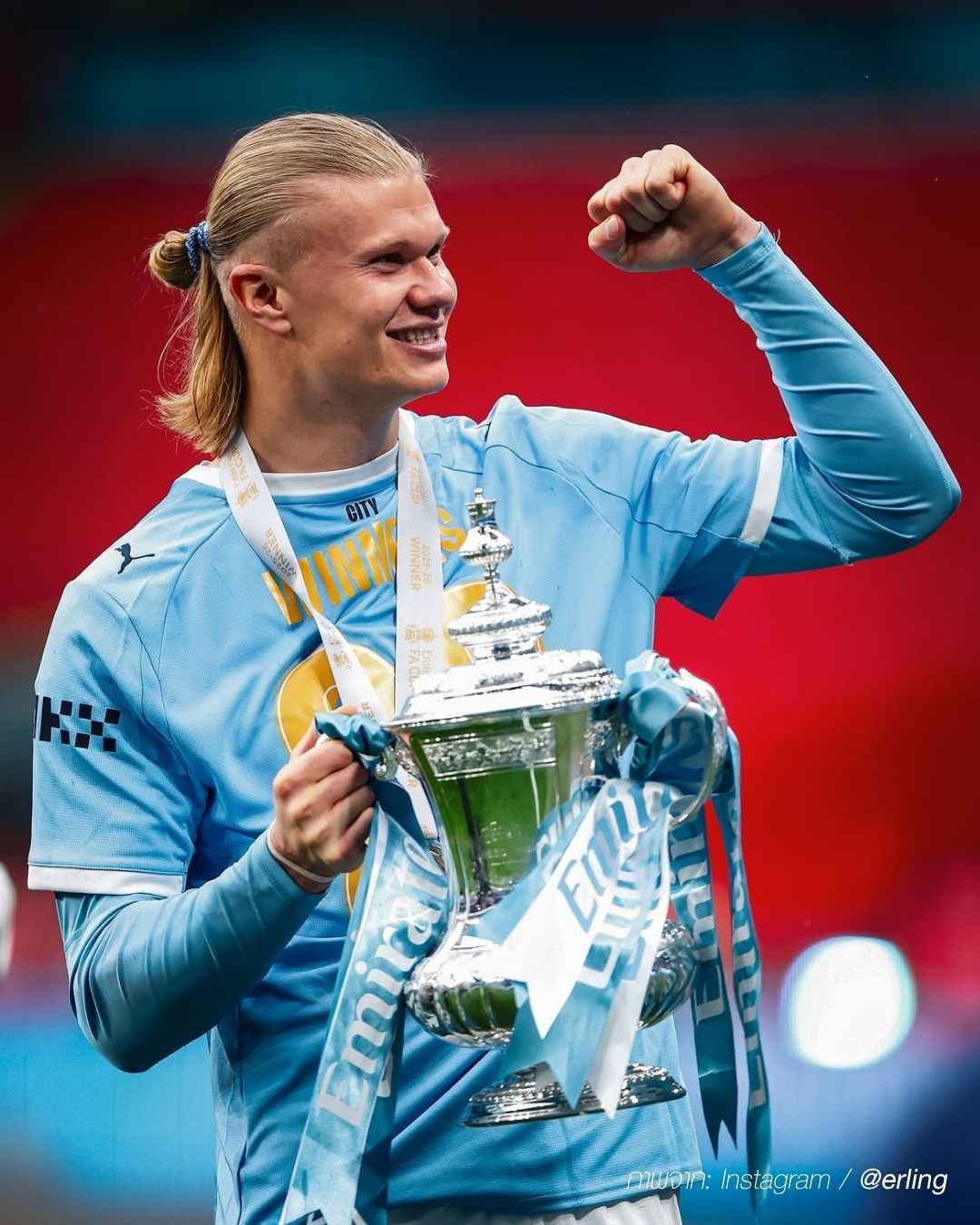 Erling Haaland Man Bun Top Knot