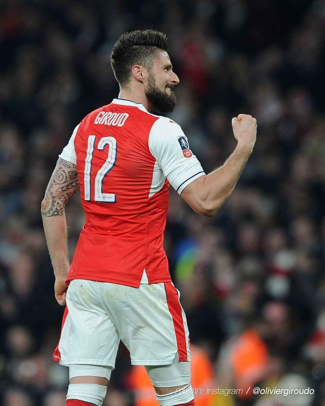 Olivier Giroud Pompadour with Beard