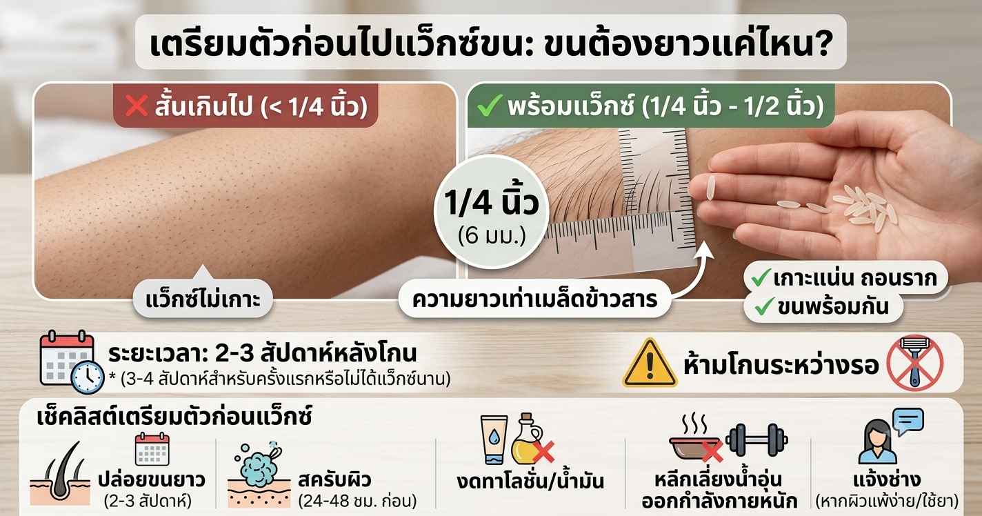 เตรียมตัวก่อนไปแว็กซ์ขน