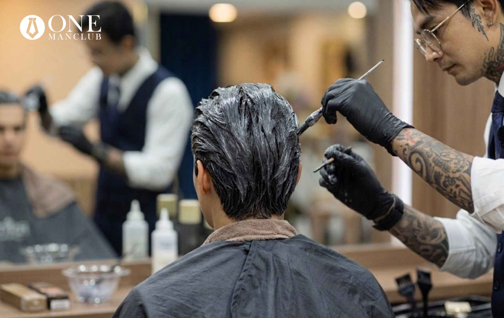 ทำสีผมผู้ชายที่ร้าน One Man Club